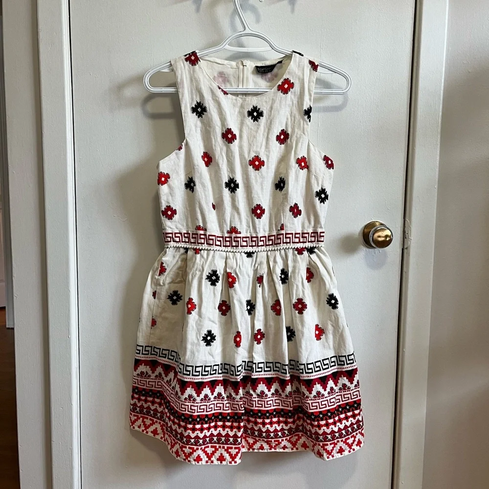 Aztec pattern TOPSHOP Mini Dress - Picture 2 of 14